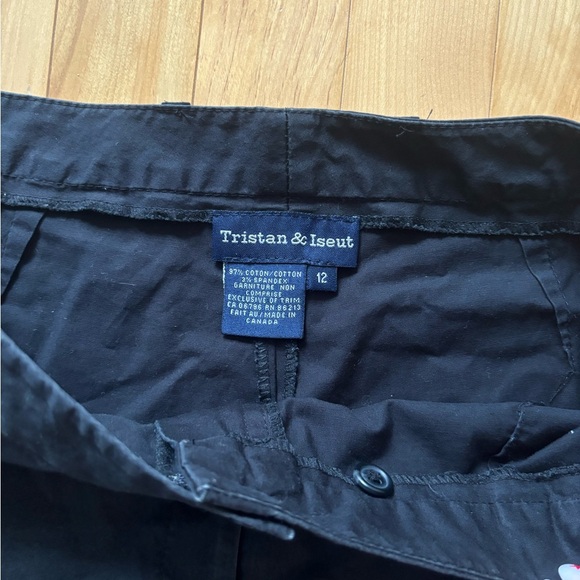 Black Capri Straight Pants - Picture 3 of 4